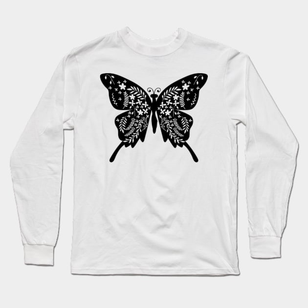 Butterfly Long Sleeve T-Shirt by My Artsam